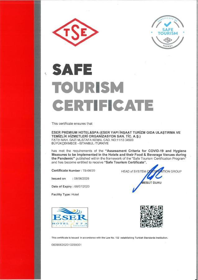فندق وسبا ايسر بريميوم بيوكجكمجة المظهر الخارجي الصورة Safe Tourism Certificate